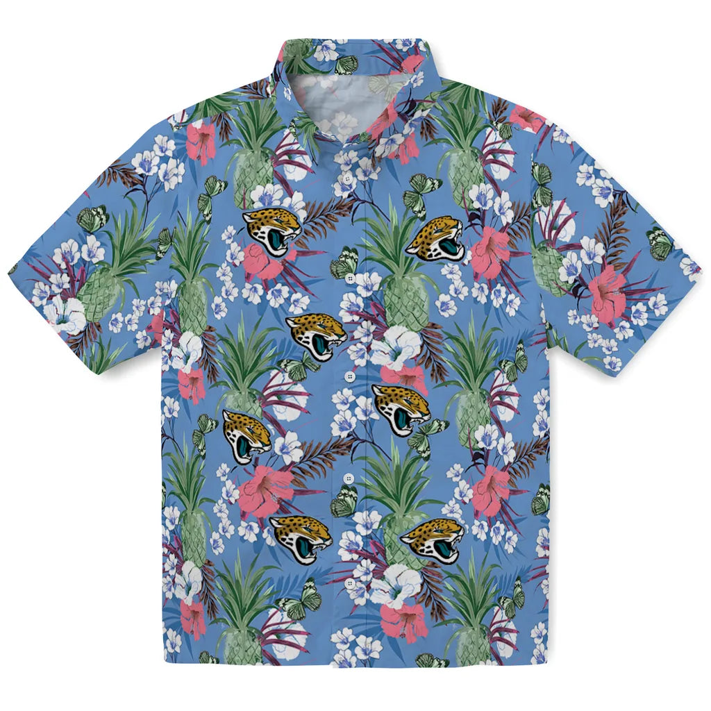 Jacksonville Jaguars Hawaiian Shirt - Pineapple Bouquet | Moonbestprint