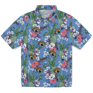 Jacksonville Jaguars Hawaiian Shirt - Pineapple Bouquet | Moonbestprint