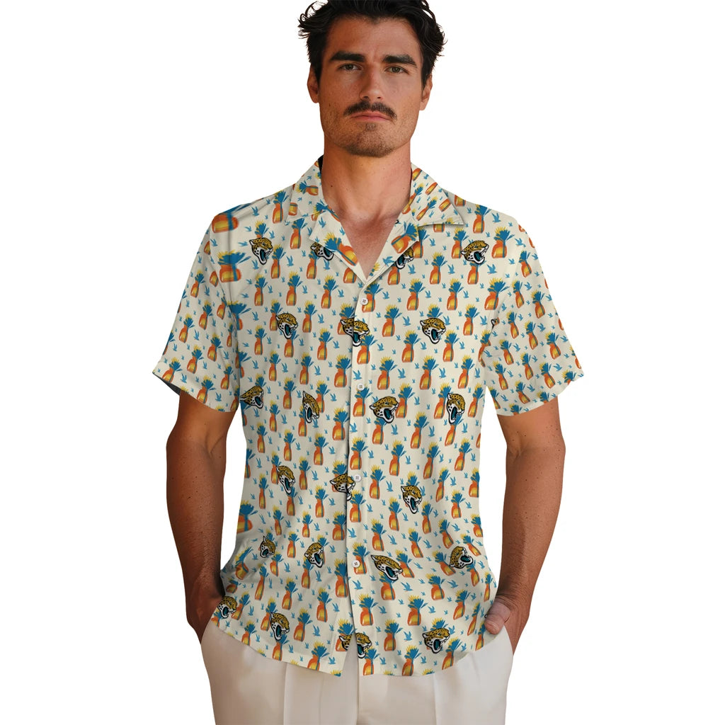 Jacksonville Jaguars Hawaiian Shirt - Pineapple Delight | Moonbestprint