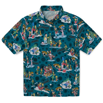 Jacksonville Jaguars Hawaiian Shirt - Simpsons Christmas | Moonbestprint