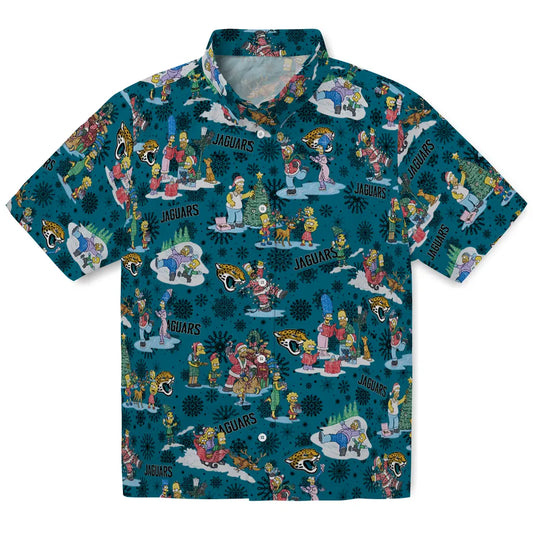 Jacksonville Jaguars Hawaiian Shirt - Simpsons Christmas | Moonbestprint