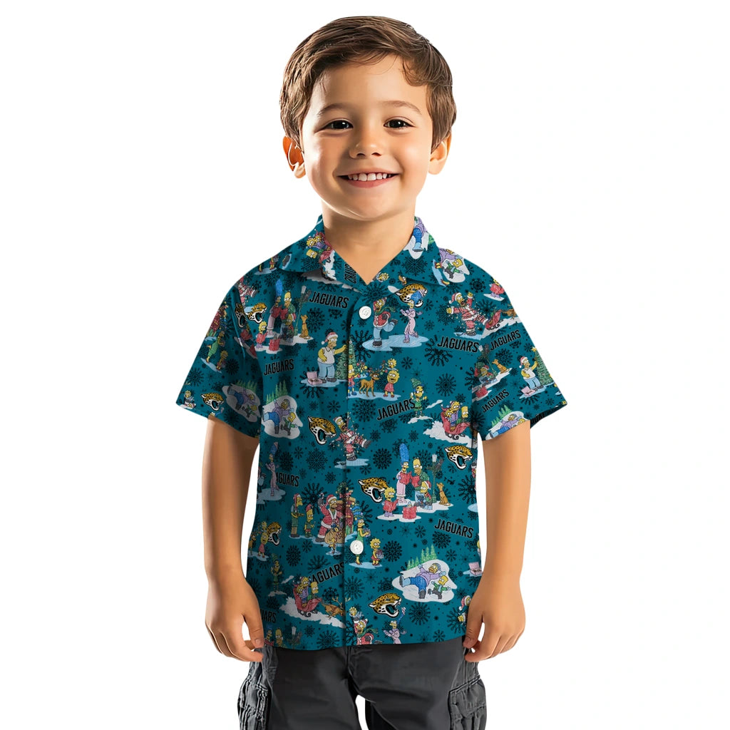 Jacksonville Jaguars Hawaiian Shirt - Simpsons Christmas | Moonbestprint