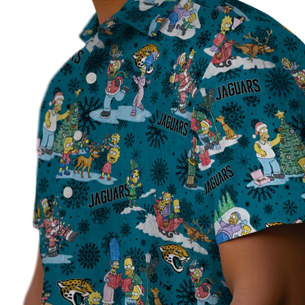 Jacksonville Jaguars Hawaiian Shirt - Simpsons Christmas | Moonbestprint
