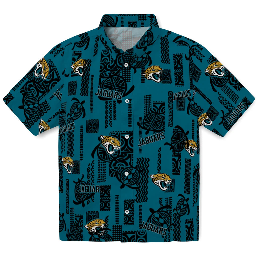 Jacksonville Jaguars Hawaiian Shirt - Turtle Lines | Moonbestprint