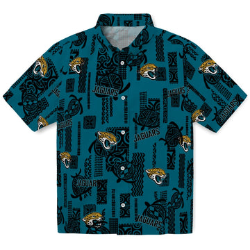 Jacksonville Jaguars Hawaiian Shirt - Turtle Lines | Moonbestprint
