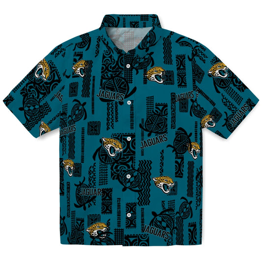 Jacksonville Jaguars Hawaiian Shirt - Turtle Lines | Moonbestprint