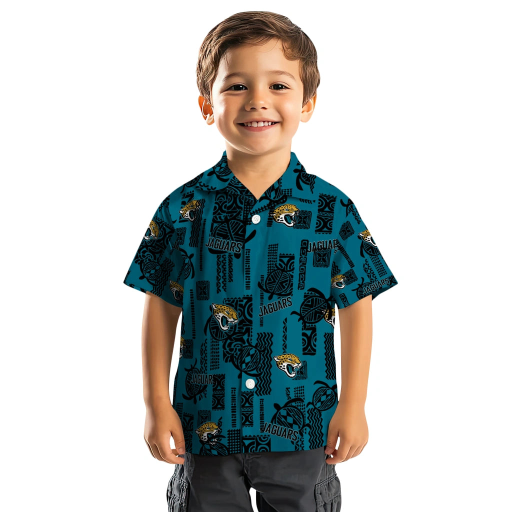 Jacksonville Jaguars Hawaiian Shirt - Turtle Lines | Moonbestprint