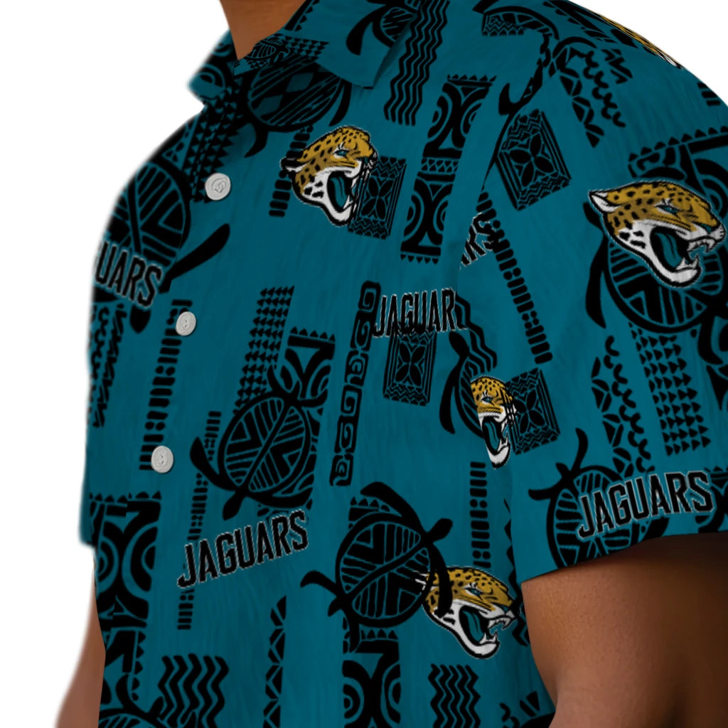 Jacksonville Jaguars Hawaiian Shirt - Turtle Lines | Moonbestprint