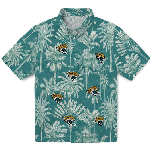 Jacksonville Jaguars Hawaiian Shirt - Vintage Palm Tree | Moonbestprint