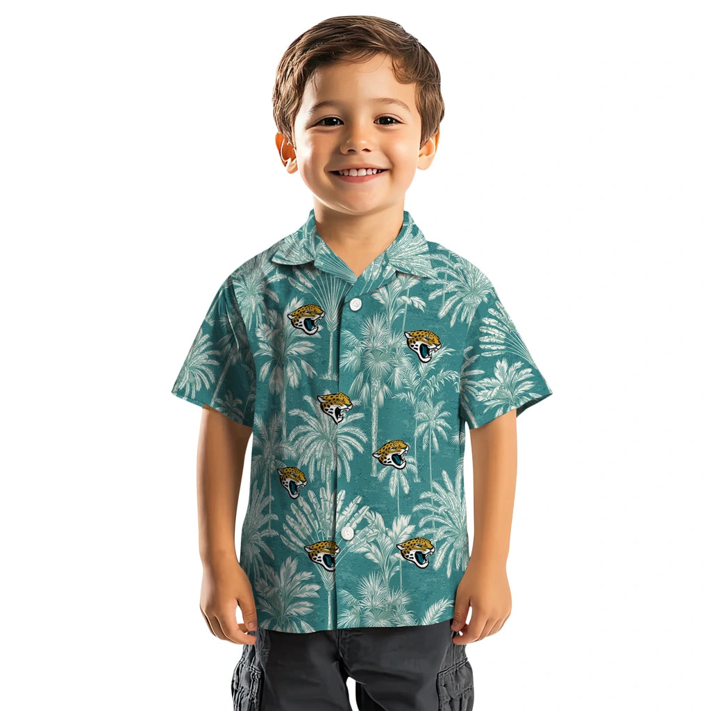 Jacksonville Jaguars Hawaiian Shirt - Vintage Palm Tree | Moonbestprint