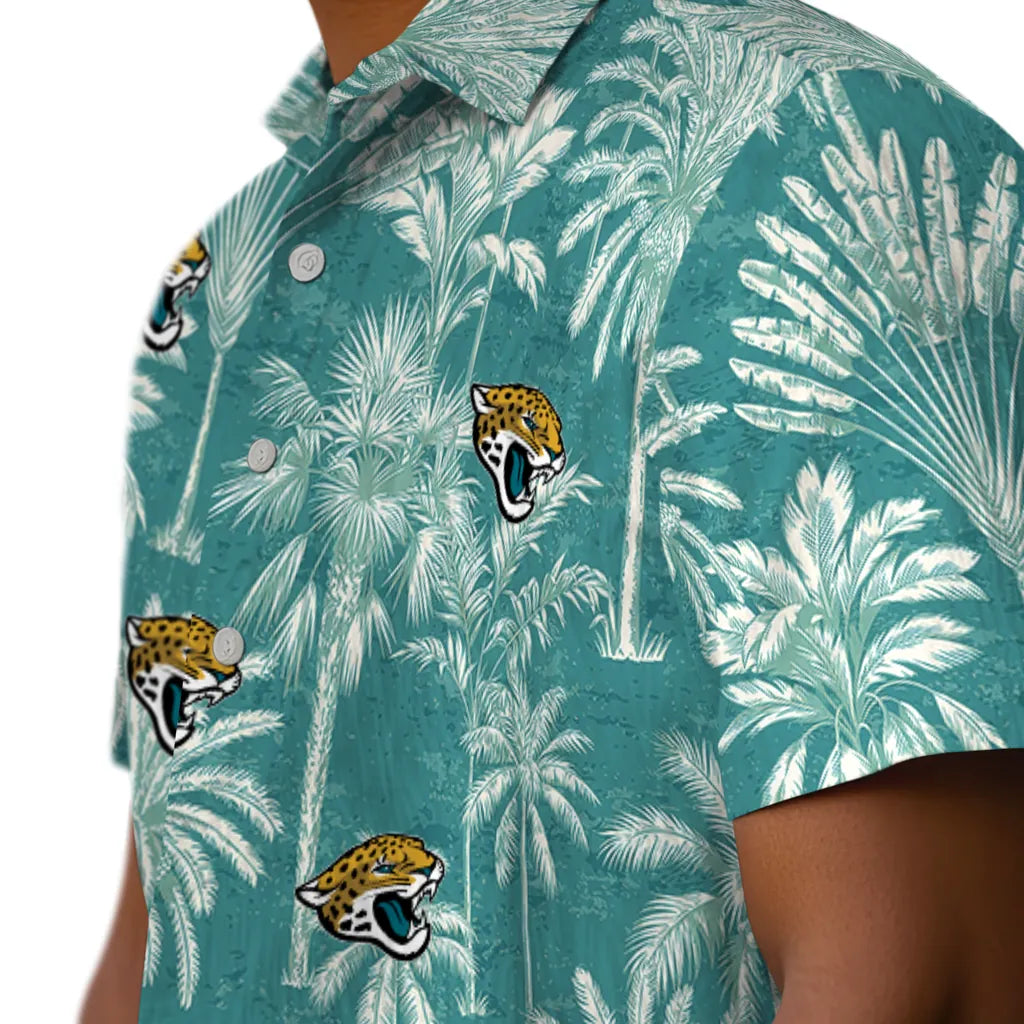 Jacksonville Jaguars Hawaiian Shirt - Vintage Palm Tree | Moonbestprint