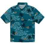 Jacksonville Jaguars Hawaiian Shirt - Wave Palm | Moonbestprint