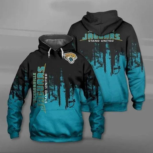 Jacksonville Jaguars Stand United Distressed Grunge NFL 3D All Over Print Hoodie -Moonbestprint