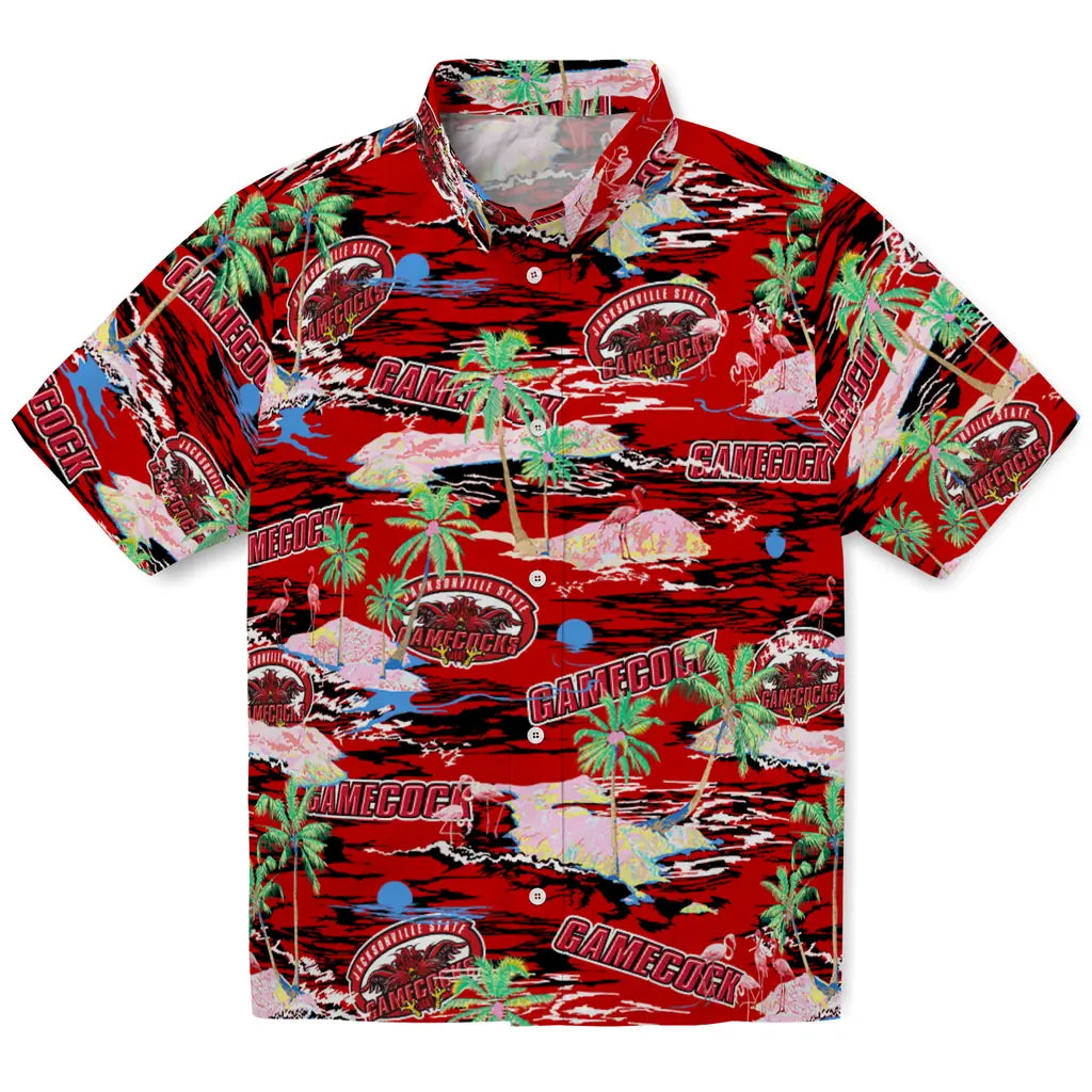 Jacksonville State Gamecocks Flamingo Retreat 2026 Hawaiian Shirt – Moonbestprint