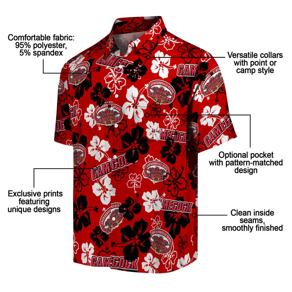 Jacksonville State Gamecocks Hibiscus Bloom Hawaiian Shirt – Moonbestprint