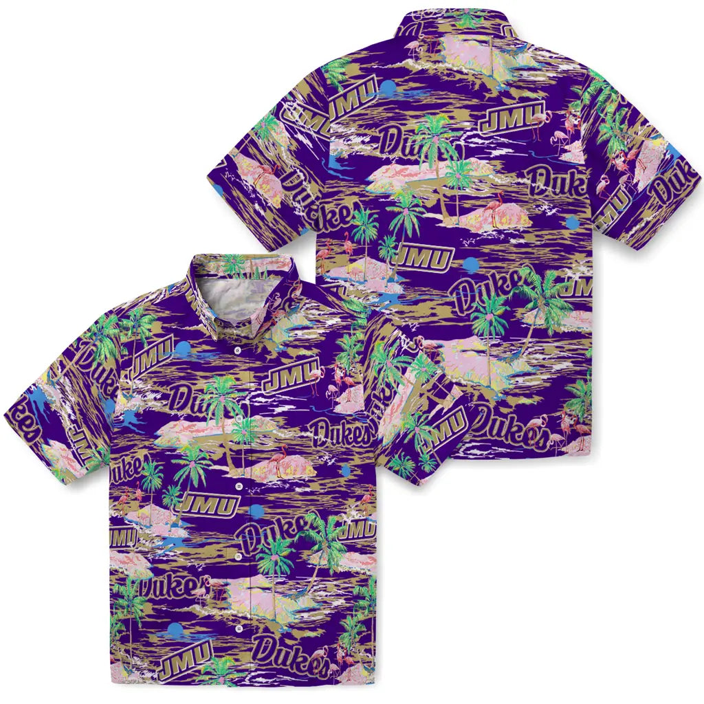 James Madison Dukes Flamingo Retreat 2026 Hawaiian Shirt – Moonbestprint