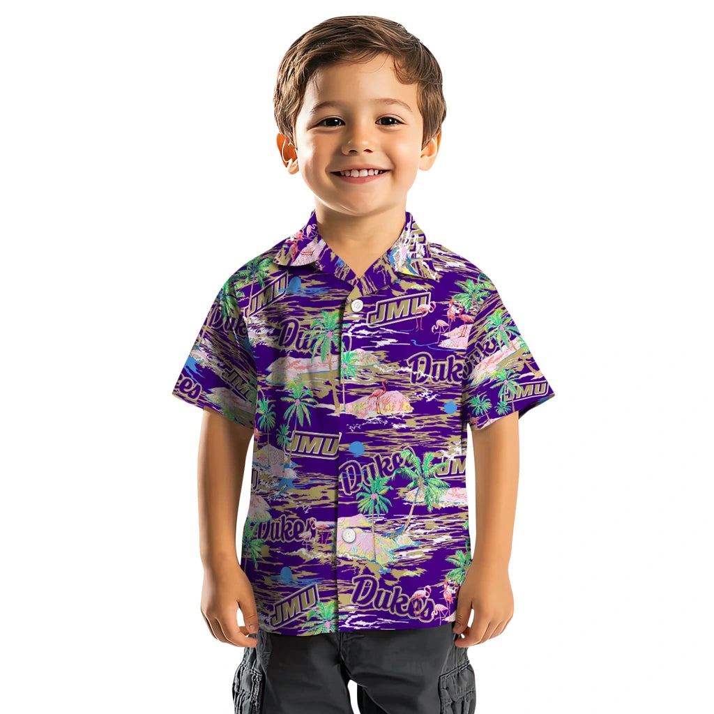 James Madison Dukes Flamingo Retreat 2026 Hawaiian Shirt – Moonbestprint