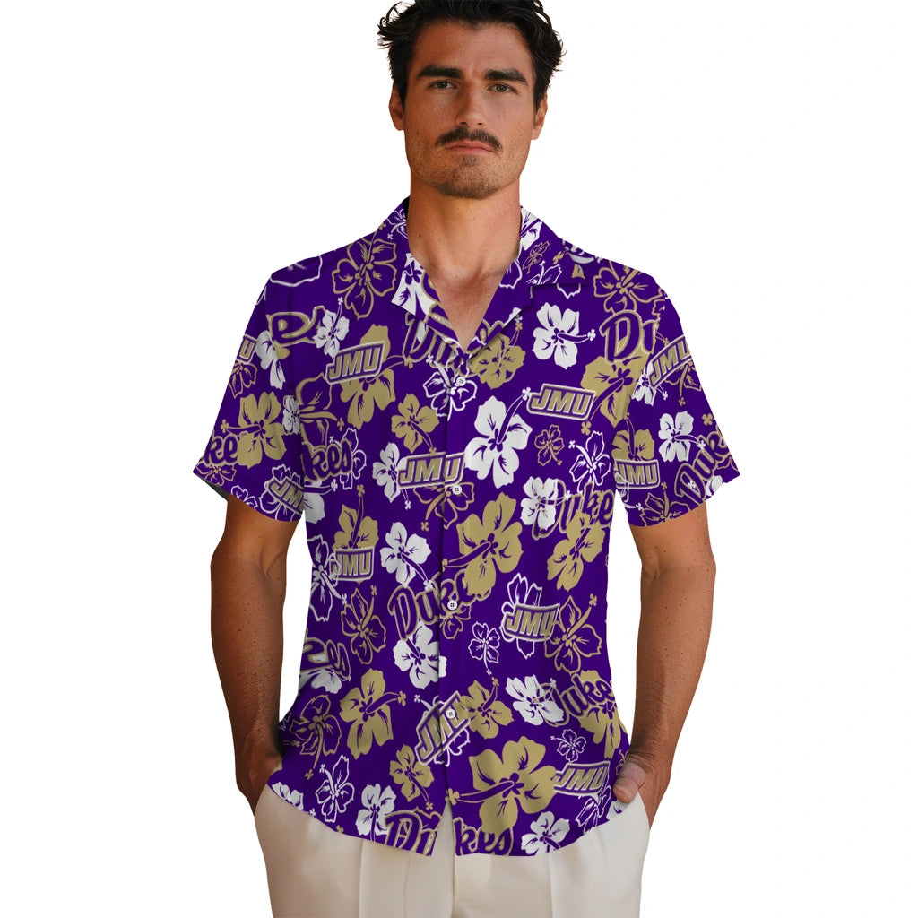 James Madison Dukes Hibiscus Bloom Hawaiian Shirt – Moonbestprint