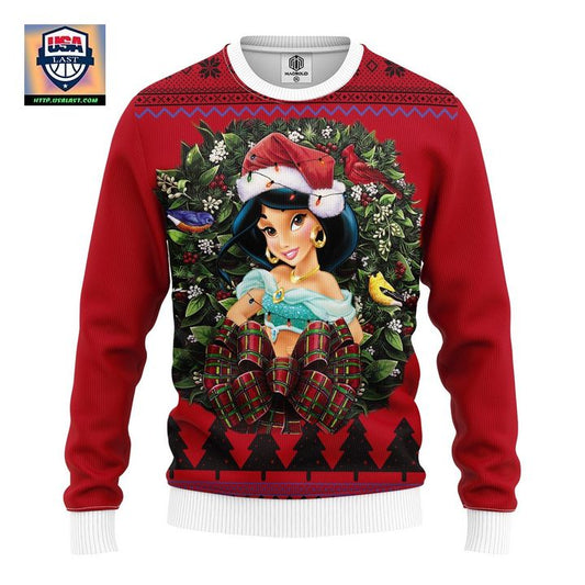 Jasmin Aladdin Princess Noel Mc Ugly Christmas Sweater Thanksgiving Gift ? Usalast