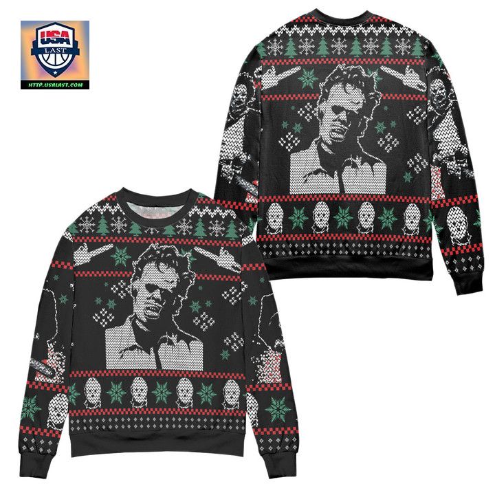 Jason Voorhees Mask Pattern Friday the 13th Ugly Christmas Sweater ? Usalast