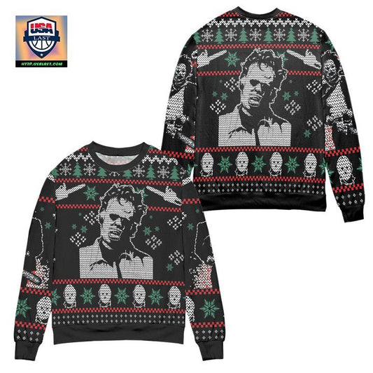 Jason Voorhees Mask Pattern Friday the 13th Ugly Christmas Sweater ? Usalast