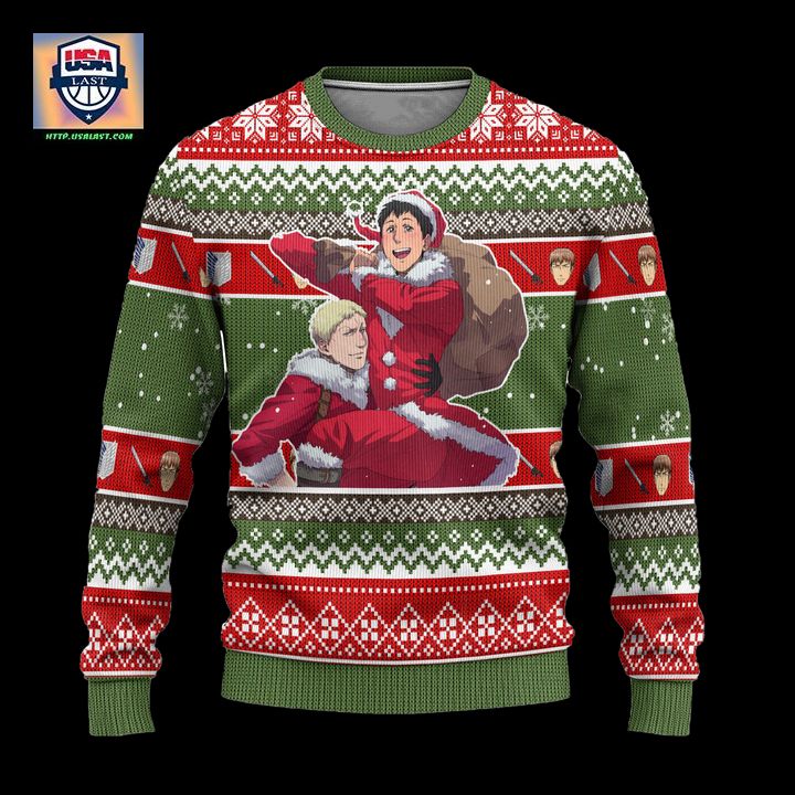 Jean Kirstein Attack on Titan Anime Ugly Christmas Sweater Xmas Gift ? Usalast