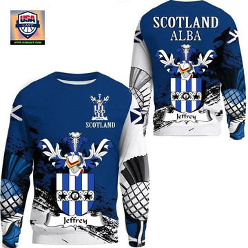 Jeffrey Scottish Family Crest Scotland Special Sweater A7 ? Usalast