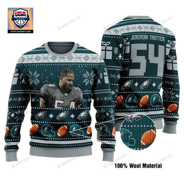 Jeremiah Trotter 54 Philadelphia Eagles Nfl Christmas Sweater ? Usalast