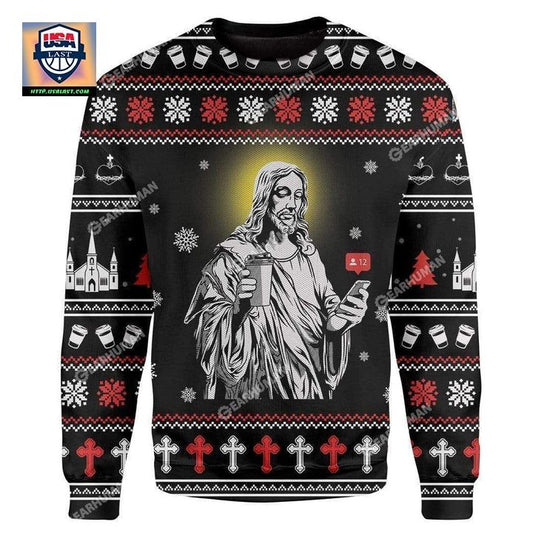 Jesus Christmas Personalized Unisex 3D Ugly Christmas Sweater ? Usalast