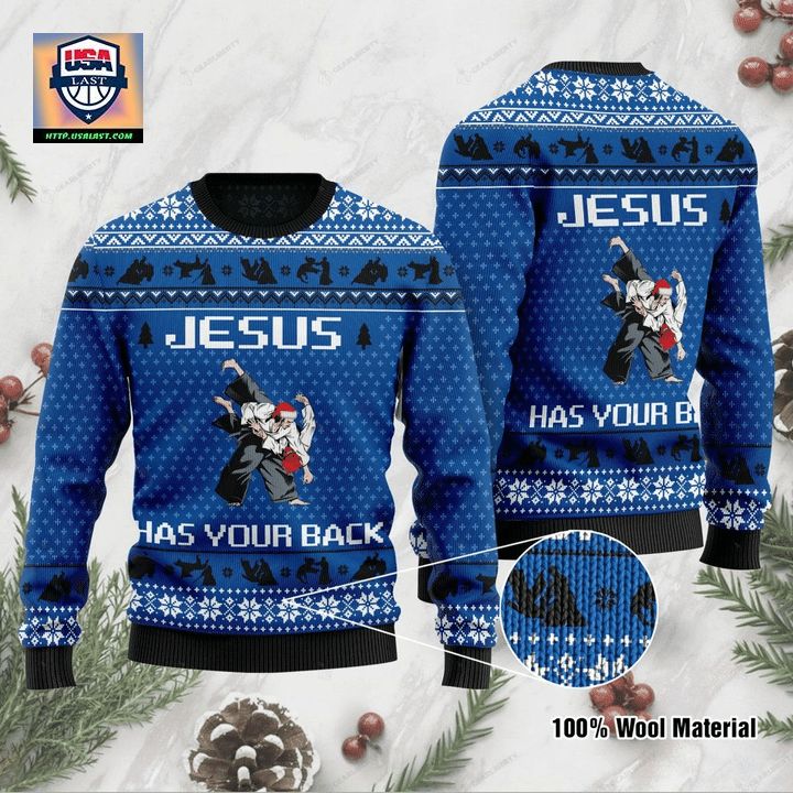 Jesus Has Your Back Ugly Christmas Sweater 2022 ? Usalast