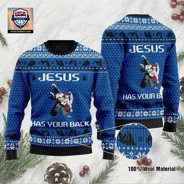 Jesus Has Your Back Ugly Christmas Sweater 2022 ? Usalast