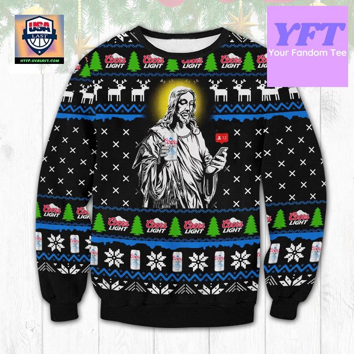 Jesus Love Coors Light Beer Lover Xmas 3d Ugly Christmas Sweater ? Usalast