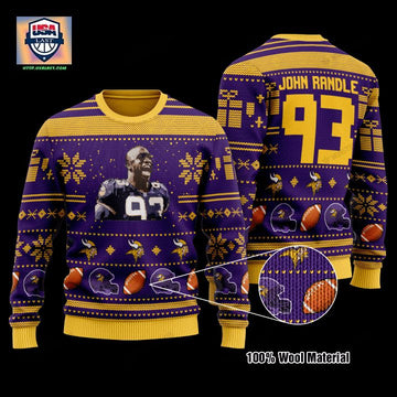 John Randle 93 Minnesota Vikings Nfl Christmas Sweater ? Usalast