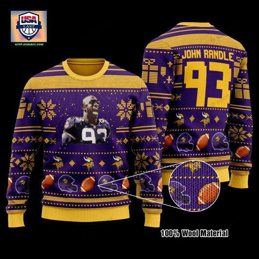 John Randle 93 Minnesota Vikings Nfl Christmas Sweater ? Usalast