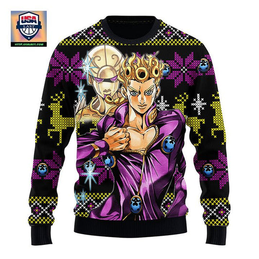 Jojo Giorno Ugly Christmas Sweater Anime Xmas Gift ? Usalast
