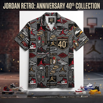 Unisex Air Jordan 40th Anniversary Collection Graphic Hawaiian Shirt for Fans – Moonbestprint