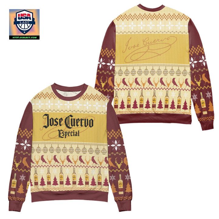 Jose Cuervo Especial Pine Tree Pattern Ugly Christmas Sweater ? Usalast