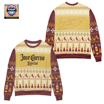 Jose Cuervo Especial Pine Tree Pattern Ugly Christmas Sweater ? Usalast