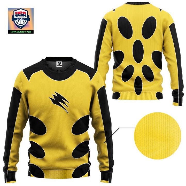 Jungle Fury Yellow Power Rangers Ugly Christmas Sweater ? Usalast