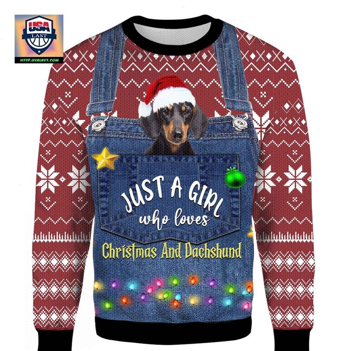 Just A Girl Who Loves Christmas And Dachshund 2022 3D Sweater ? Usalast
