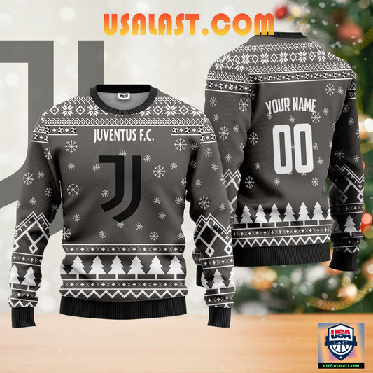 Juventus FC Personalized Ugly Christmas Sweater Gray Version ? Usalast