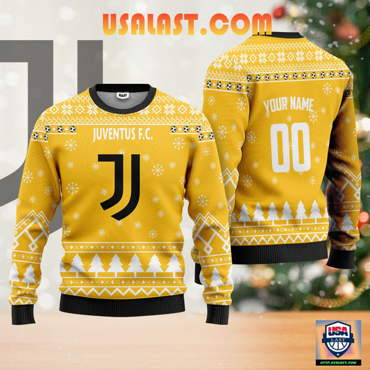 Juventus FC Personalized Ugly Christmas Sweater Yellow Version ? Usalast