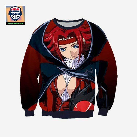 Kallen Stadfeld Dress Sweater ? Code Geass 3D Printed Sweater Sh9741 ? Usalast