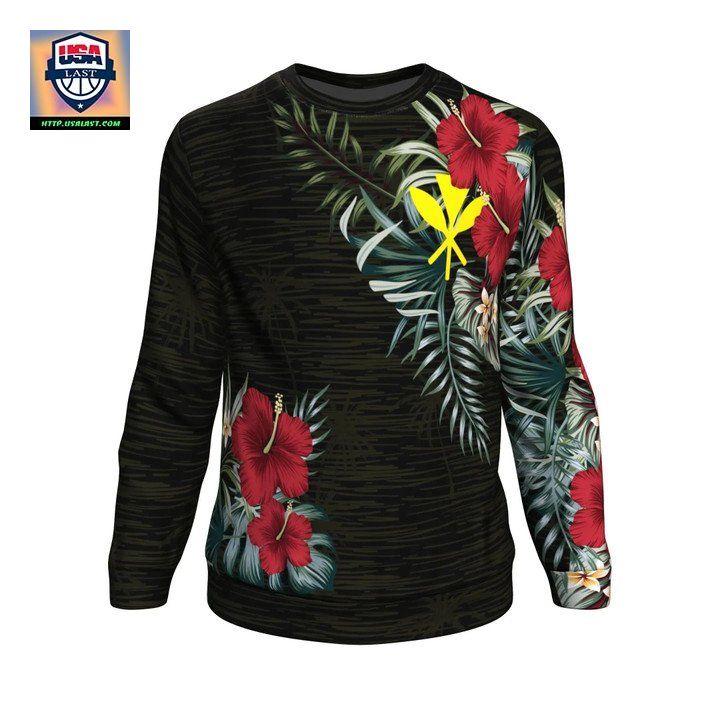 Kanaka Maoli Hawaiian Hibiscus Sweater Sweater A7 ? Usalast