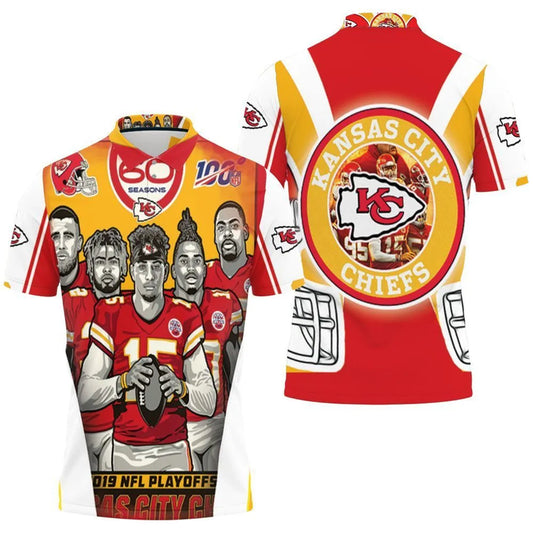 Kansas City Chiefs 60th Season Playoff Legends Polo Shirt - Moonbestprint