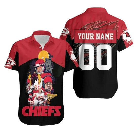 Personalized Kansas City Chiefs Andy Reid Graphic Hawaiian Shirt Unisex - Moonbestprint