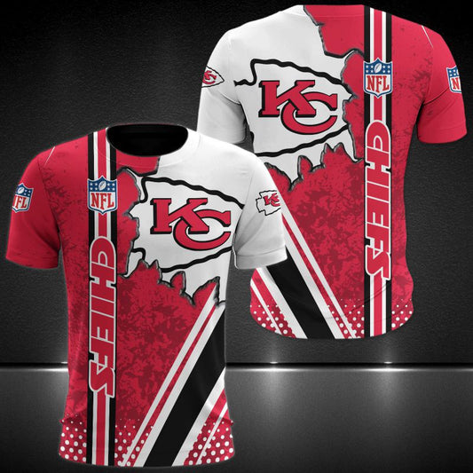 Kansas City Chiefs Bold Streak 3D Polo Shirt - Moonbestprint