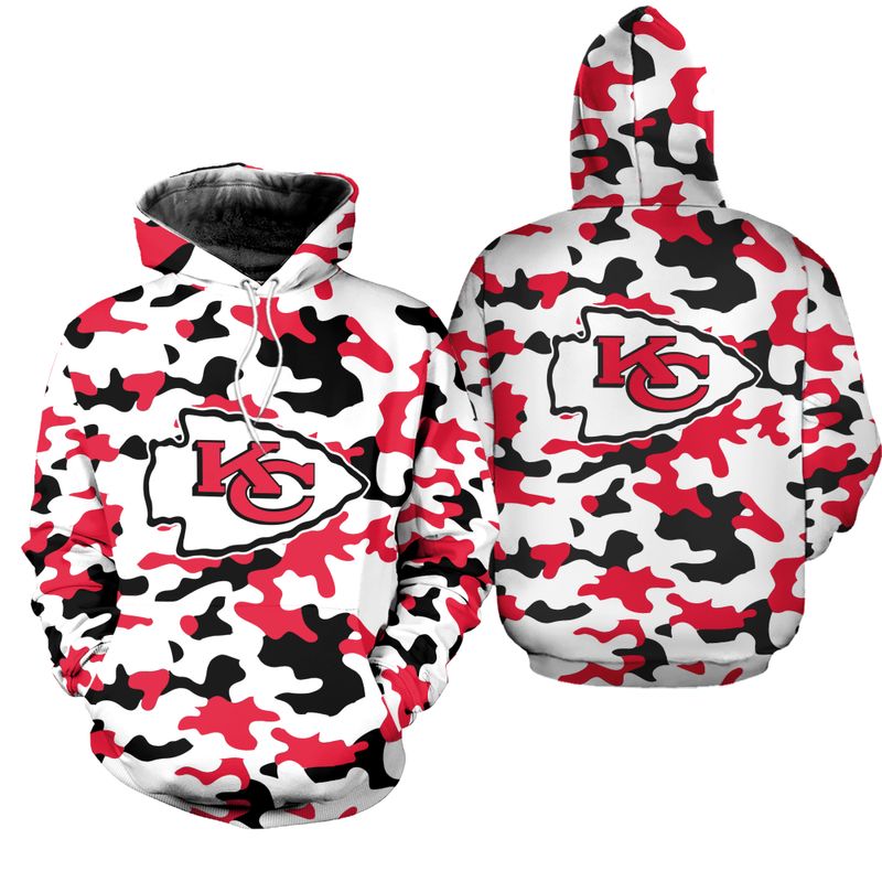 Kansas City Chiefs Camo Patterns Limited Edition Hoodie Zip Hoodie Size New055810 - Moonbestprint