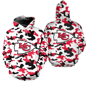 Kansas City Chiefs Camo Patterns Limited Edition Hoodie Zip Hoodie Size New055810 - Moonbestprint