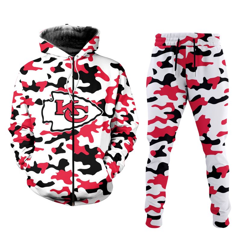 Kansas City Chiefs Camo Patterns Limited Edition Hoodie Zip Hoodie Size New055810 - Moonbestprint